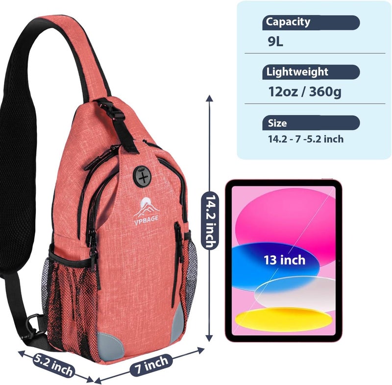 VPBAGE Store Structured Sling Backpack with Oversized Strap Pocket (Fits Power Bank) - Heavy Duty Water Resistant Crossbody Bag for Tech & Travel - Thick Padded Bottom Anti-Theft Daypack (Fits Tablet/Console) - Image 4
